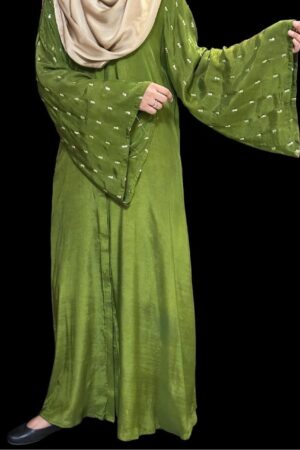 Green silk Formal Abaya xaa 13 size:56