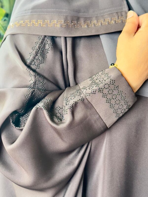 Nida dark truffle brown with black sequins xaa30 - Image 2