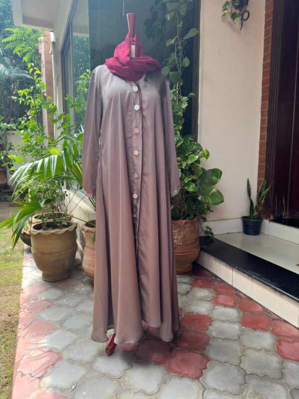 silk mud brown with coin buttons xaa 45 - Image 2