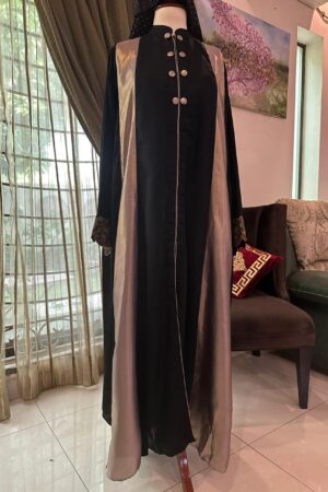 elegant black nida with gold satin pannel xaa 80