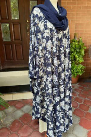 Our blue net cape like gown abaya  Code: xaa 51