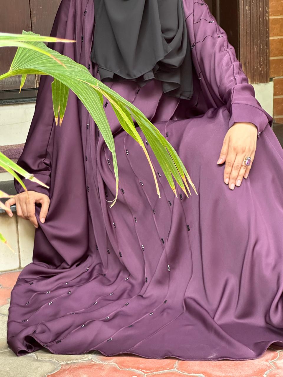 Diagnal beeds plum size 56 - Image 5