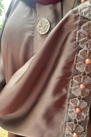silk mud brown with coin buttons xaa 45