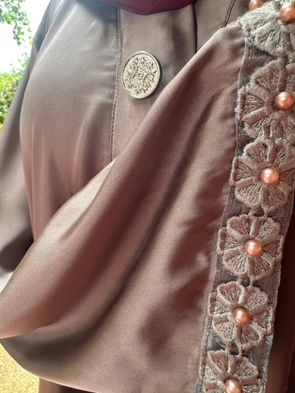 silk mud brown with coin buttons xaa 45