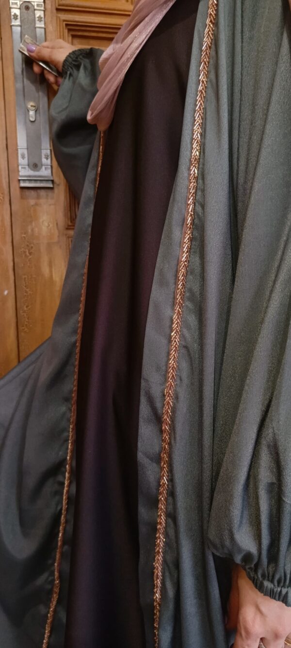 foresr green gown with rose gold lace size: 56 - Image 2