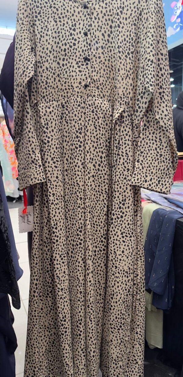 Elegant Leopard Print Abaya* xaa 63 - Image 2