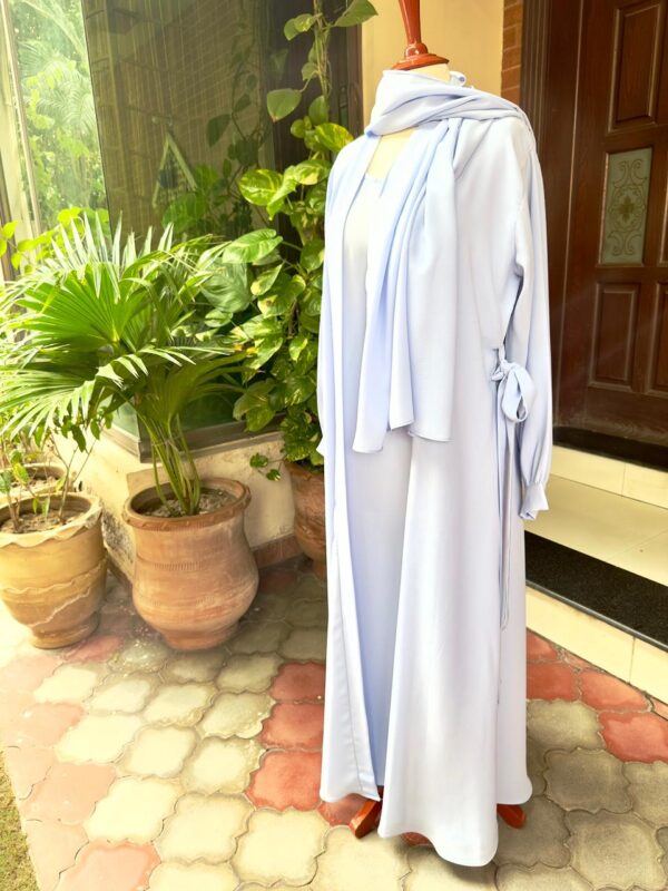 Pastel Blue abaya - Image 4