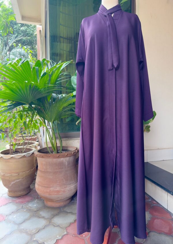 Deep plum abaya