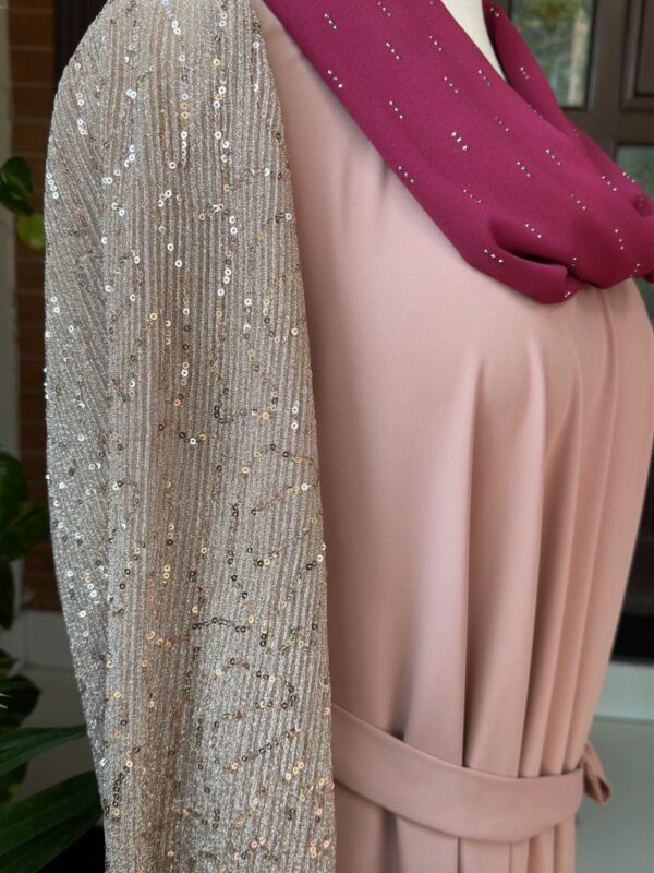Peach with shimmery sleeves - Image 3