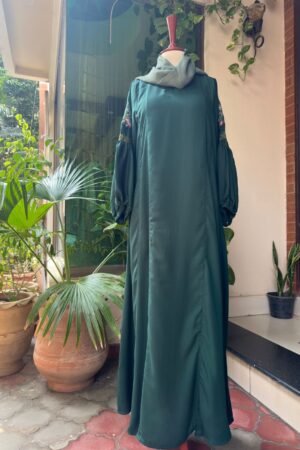 Elegant Dark green Abaya