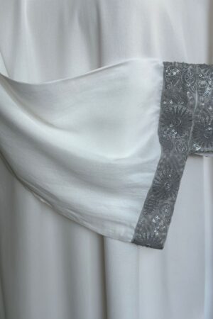 angel white with floral lace