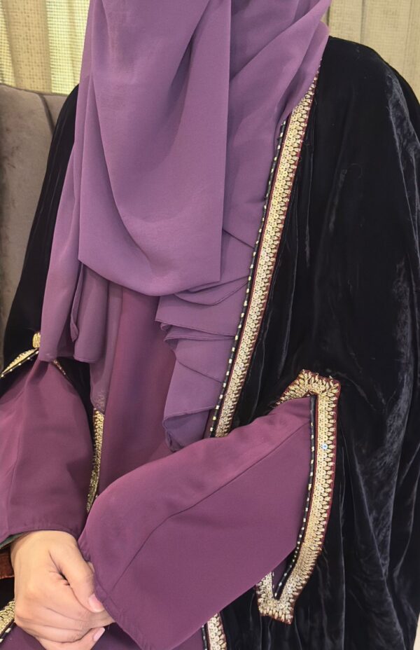 black velvet with maroon lace + inner - Image 2