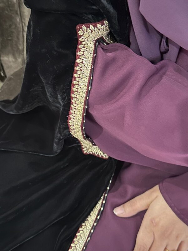 black velvet with maroon lace + inner - Image 3