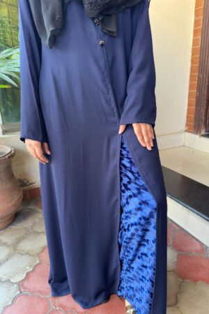 Luxurious velvet pajam with navy blue georgette gown