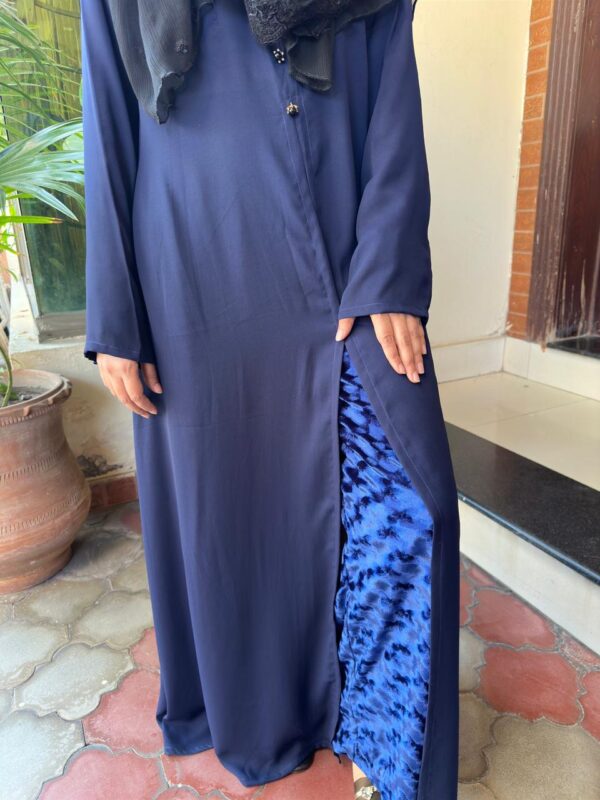 Luxurious velvet pajam with navy blue georgette gown