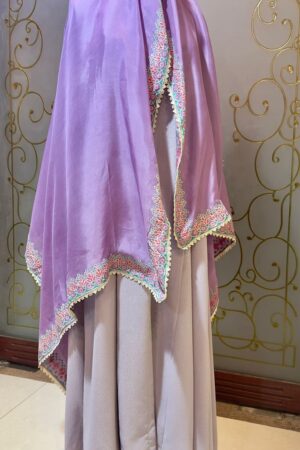 rLilac Bloom Block Print Scarf