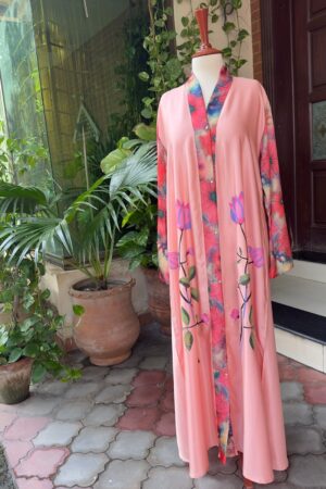 🌹Aurora Patels 🌹 *Hand-Painted Silk Abaya*